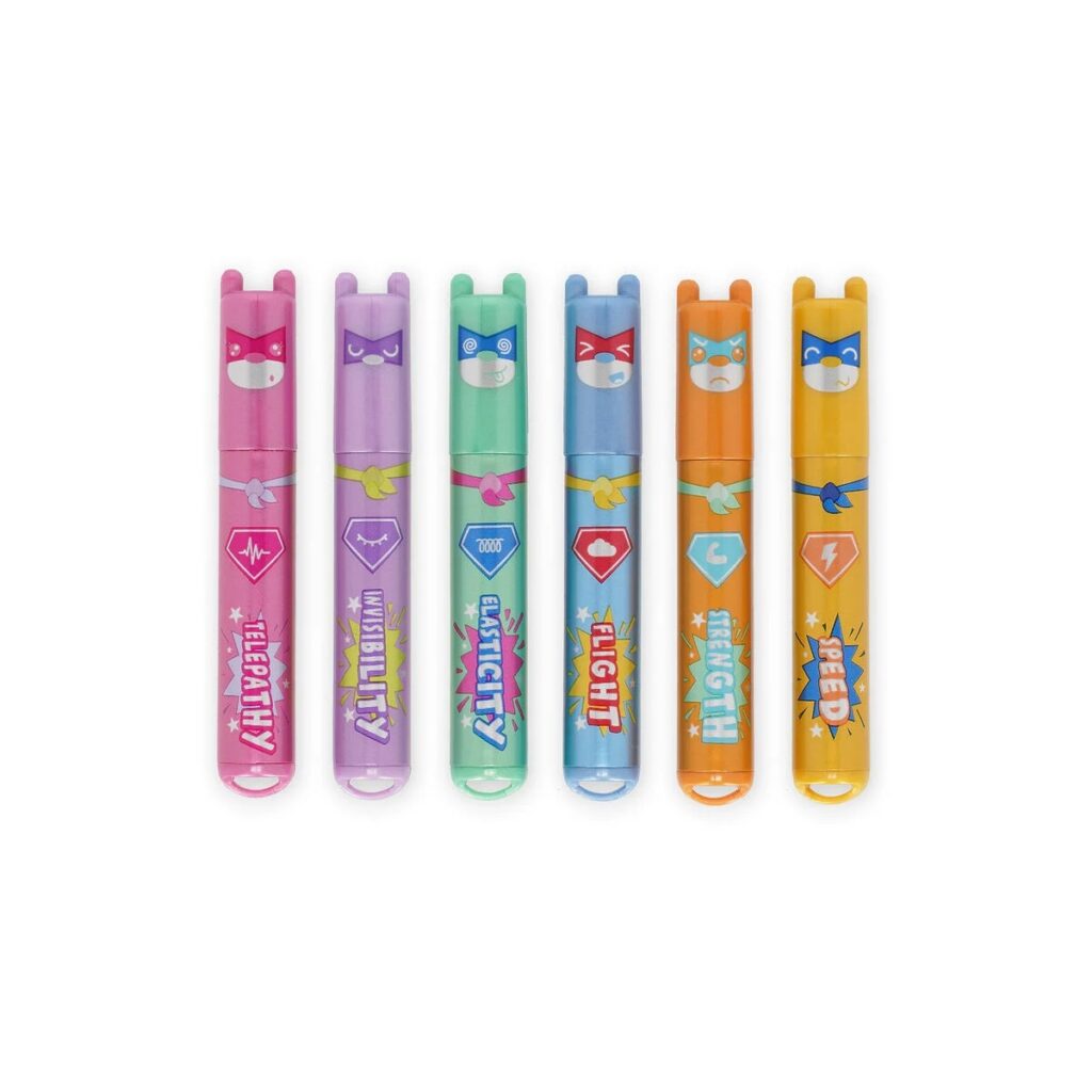 Legami Teddy’s Superpower 6 Mini Highlighters 8052694021009 2